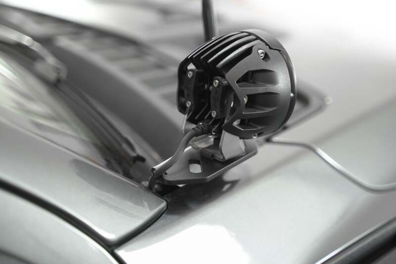 Ford F150 Raptor Ditch Light Brackets - Driver/Passenger Side - Addictive Desert Designs - 2-Stage Hammer Black Powder Coat - Black - `21-`27